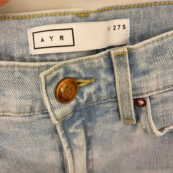 AYR The Sugar Straight Leg Jeans Light Blue Size 27 Short - Picture 7 of 11